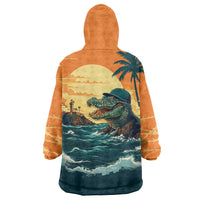 Everglades Alligator Alcatraz Vintage Wearable Blanket Hoodie - Wonder Print Shop