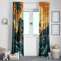 Everglades Alligator Alcatraz Vintage Window Curtain - Wonder Print Shop