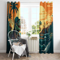 Everglades Alligator Alcatraz Vintage Window Curtain - Wonder Print Shop
