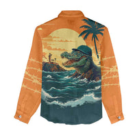 Everglades Alligator Alcatraz Vintage Women Casual Shirt - Wonder Print Shop