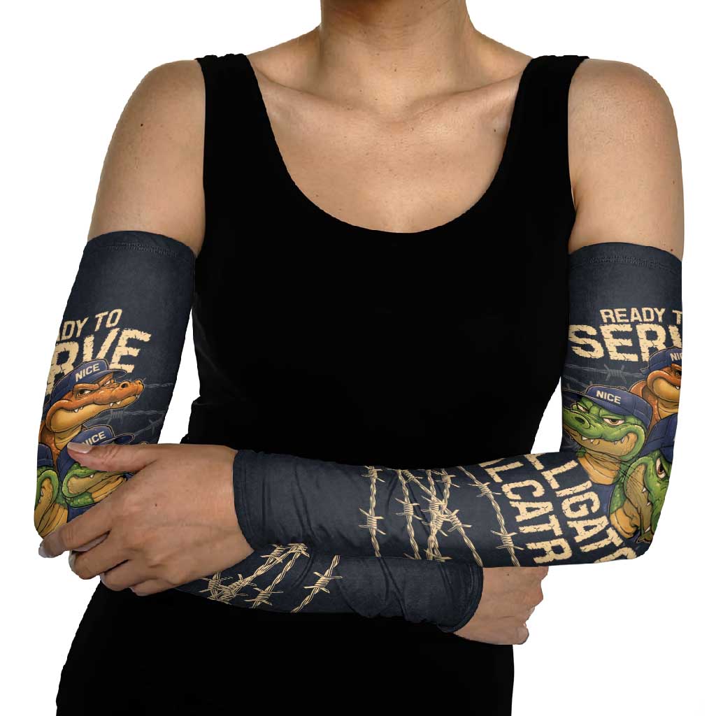 Ready To Serve Alligator Alcatraz Arm Sleeves - Wonder Print Shop