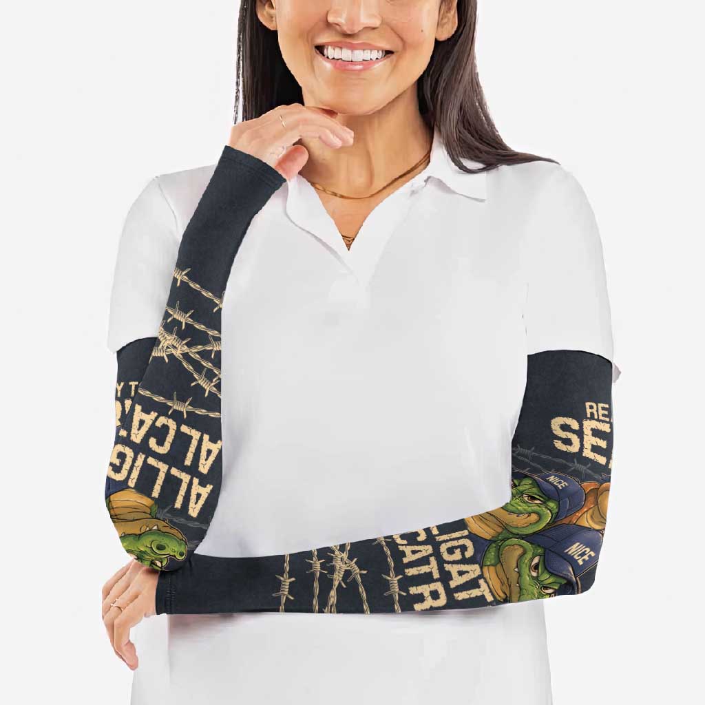 Ready To Serve Alligator Alcatraz Arm Sleeves - Wonder Print Shop