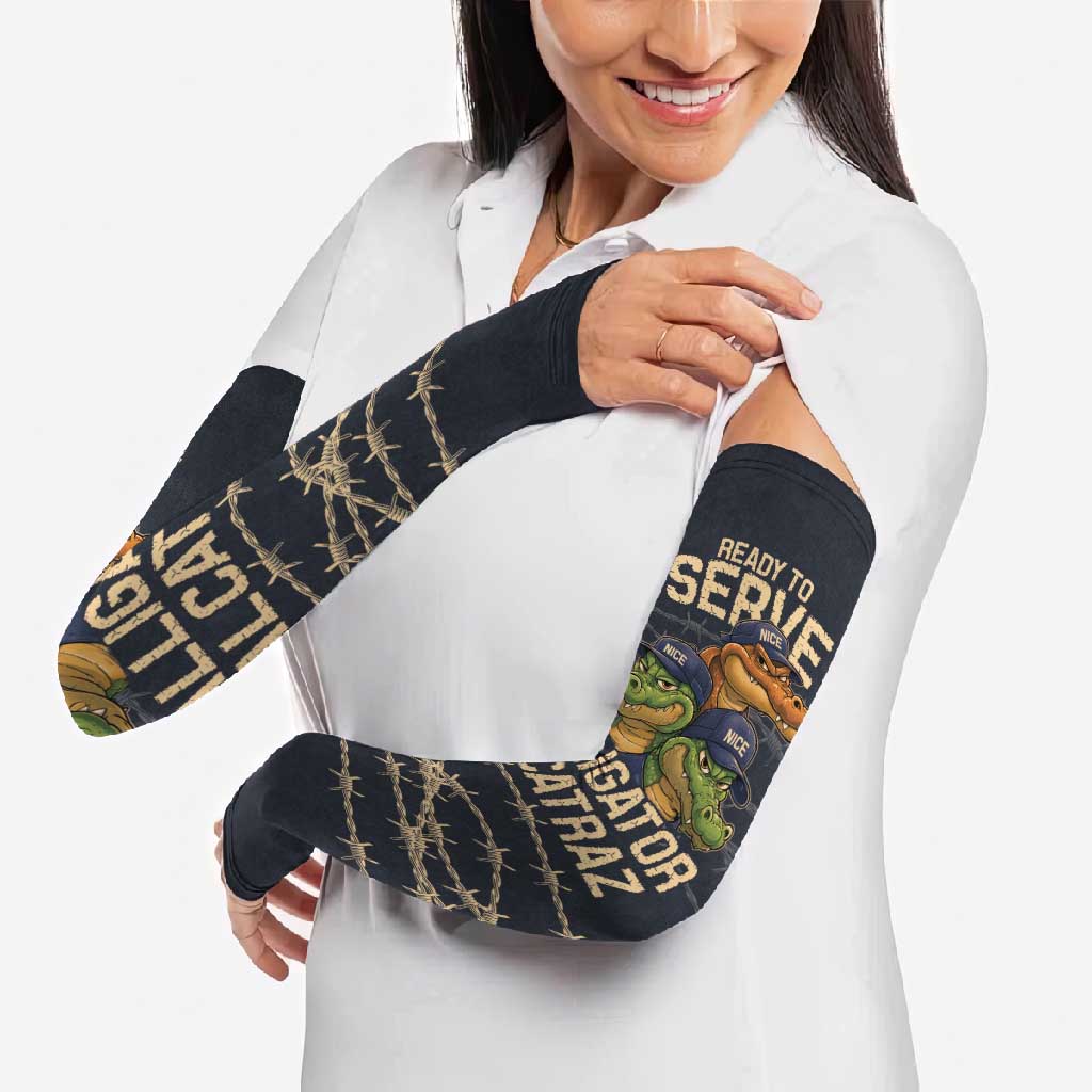 Ready To Serve Alligator Alcatraz Arm Sleeves - Wonder Print Shop