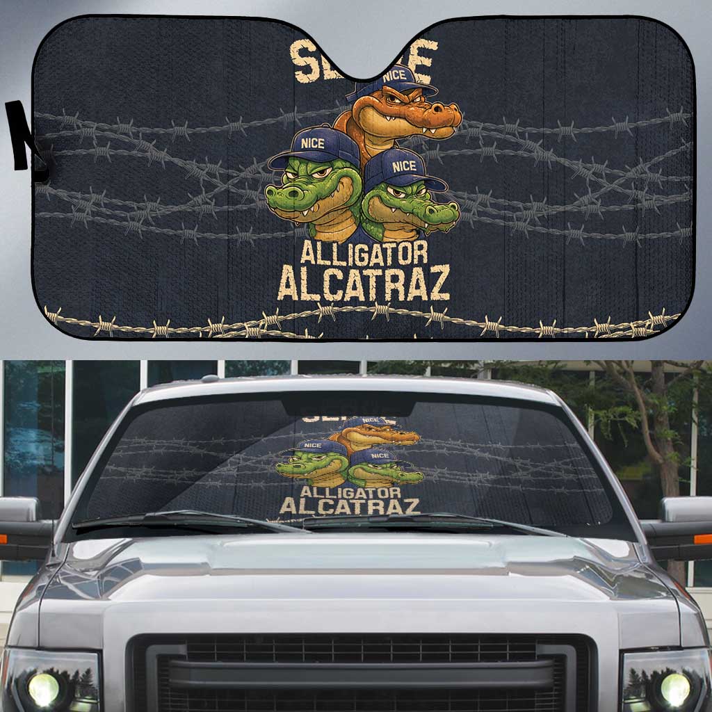 Ready To Serve Alligator Alcatraz Auto Sun Shade - Wonder Print Shop