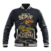 Ready To Serve Alligator Alcatraz Baseball Jacket - Wonder Print Shop