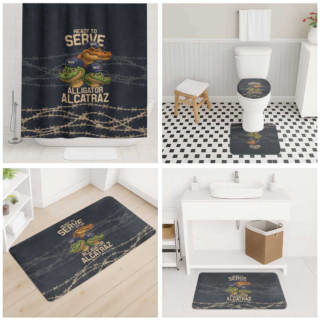 Ready To Serve Alligator Alcatraz Bathroom Set - Wonder Print Shop
