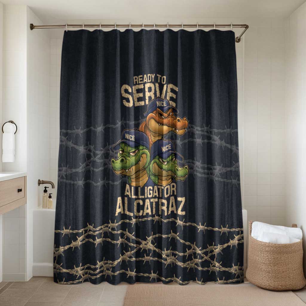 Ready To Serve Alligator Alcatraz Bathroom Set - Wonder Print Shop