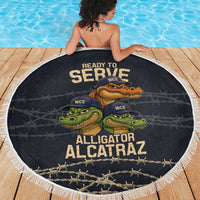 Ready To Serve Alligator Alcatraz Beach Blanket - Wonder Print Shop