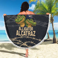 Ready To Serve Alligator Alcatraz Beach Blanket - Wonder Print Shop
