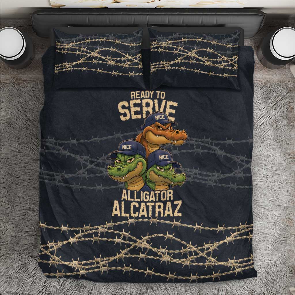 Ready To Serve Alligator Alcatraz Bedding Set - Wonder Print Shop