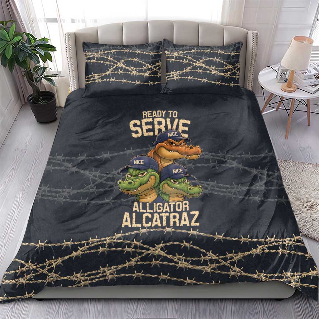 Ready To Serve Alligator Alcatraz Bedding Set - Wonder Print Shop
