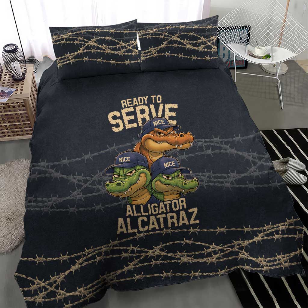 Ready To Serve Alligator Alcatraz Bedding Set - Wonder Print Shop