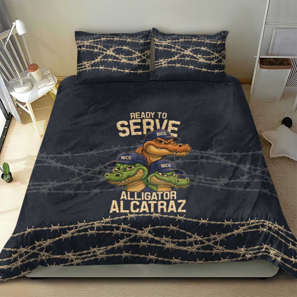 Ready To Serve Alligator Alcatraz Bedding Set - Wonder Print Shop