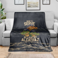 Ready To Serve Alligator Alcatraz Blanket - Wonder Print Shop