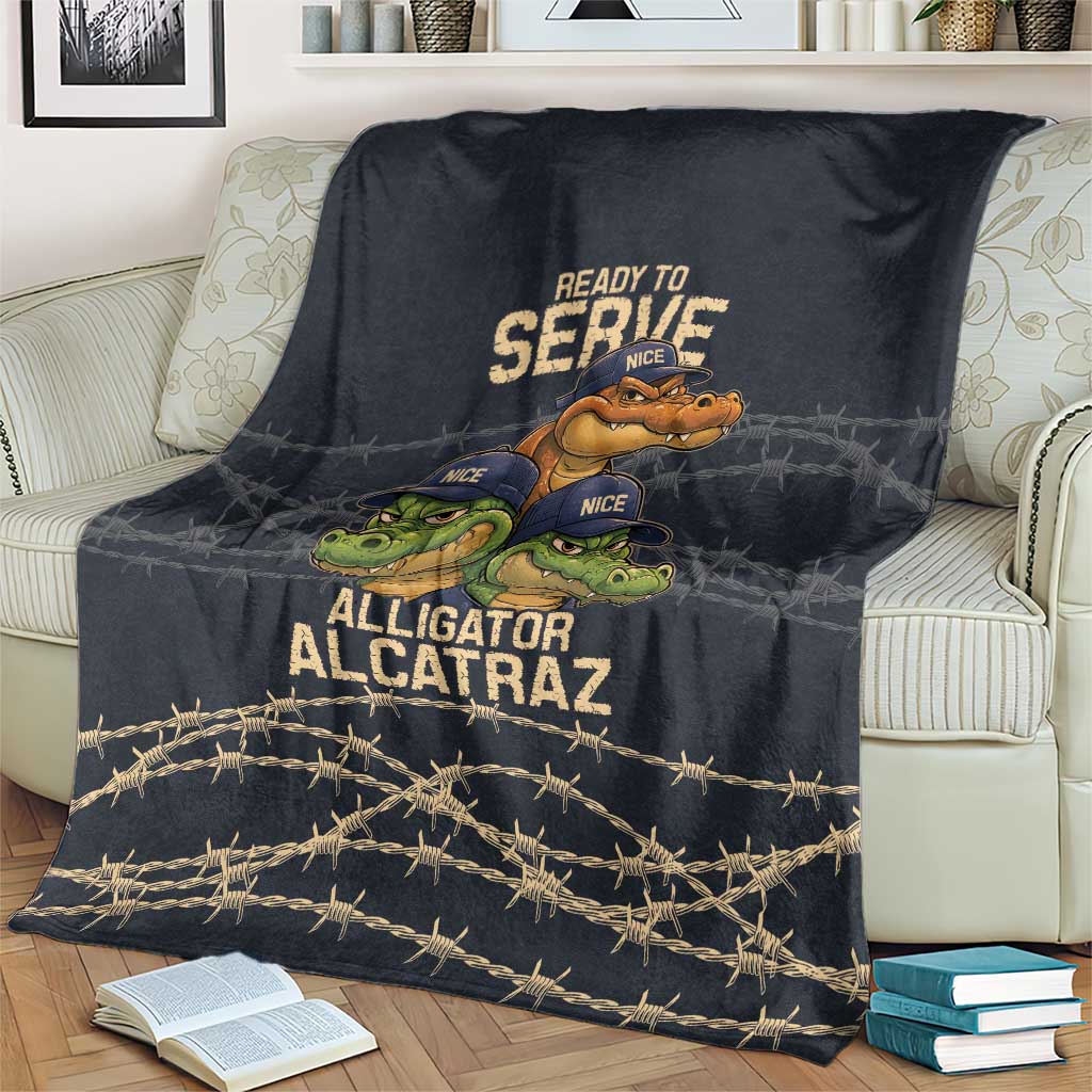 Ready To Serve Alligator Alcatraz Blanket - Wonder Print Shop