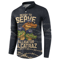 Ready To Serve Alligator Alcatraz Button Sweatshirt - Wonder Print Shop