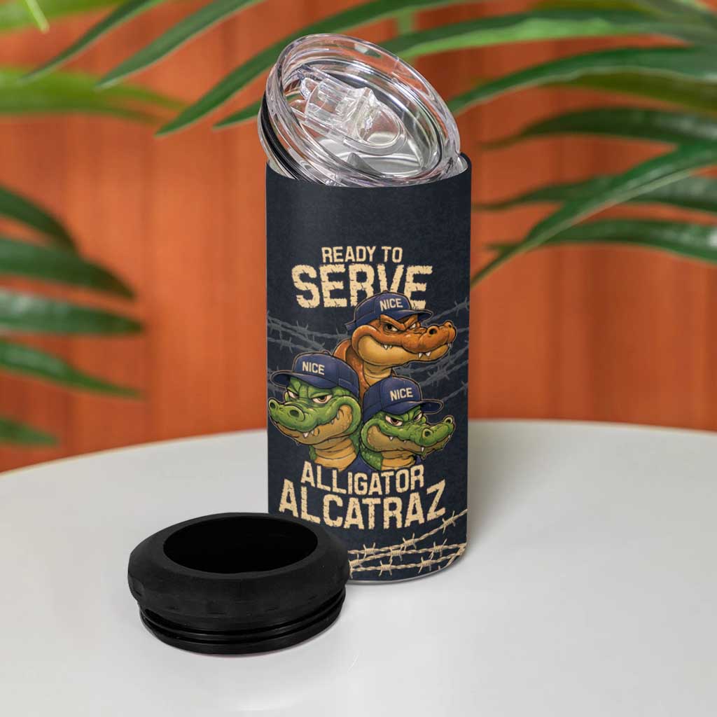 Ready To Serve Alligator Alcatraz 4 in 1 Can Cooler Tumbler - Wonder Print Shop