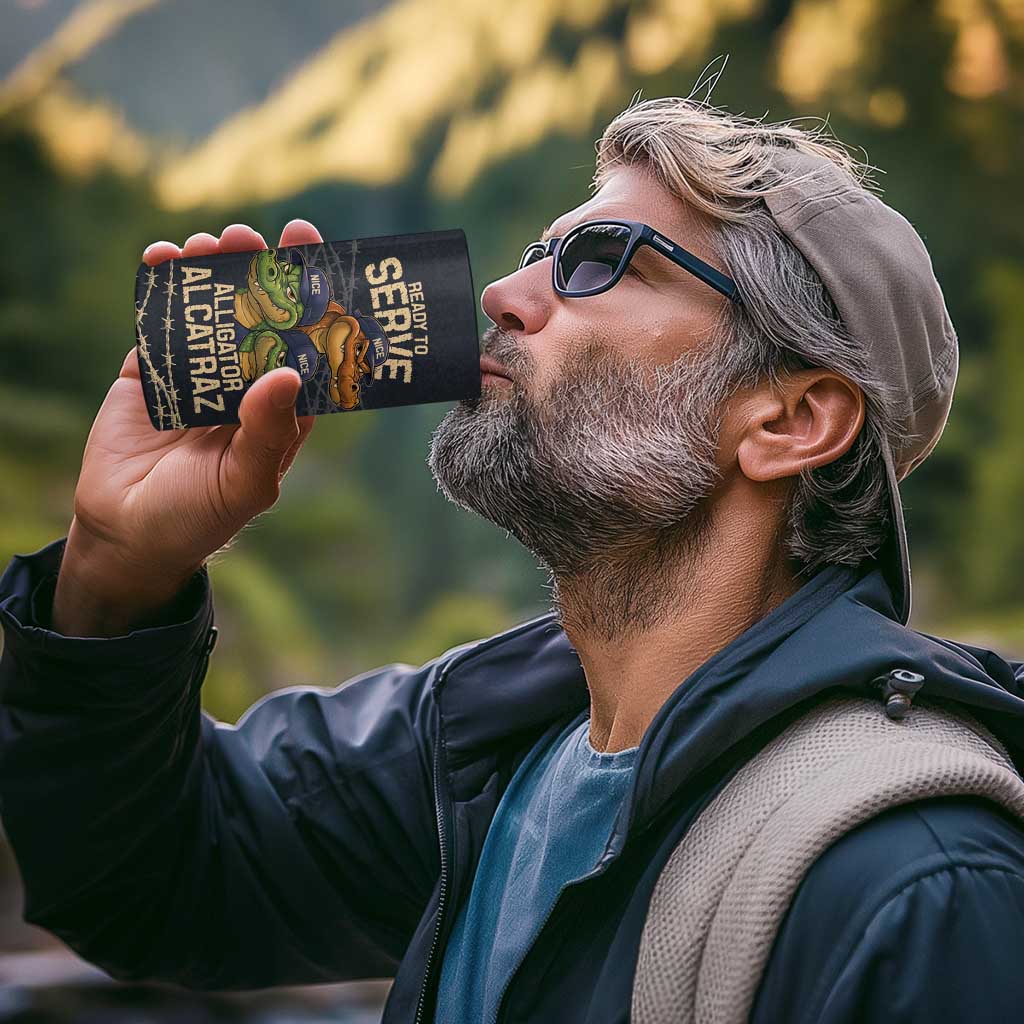 Ready To Serve Alligator Alcatraz 4 in 1 Can Cooler Tumbler - Wonder Print Shop