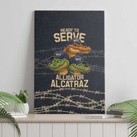 Ready To Serve Alligator Alcatraz Canvas Wall Art - Wonder Print Shop