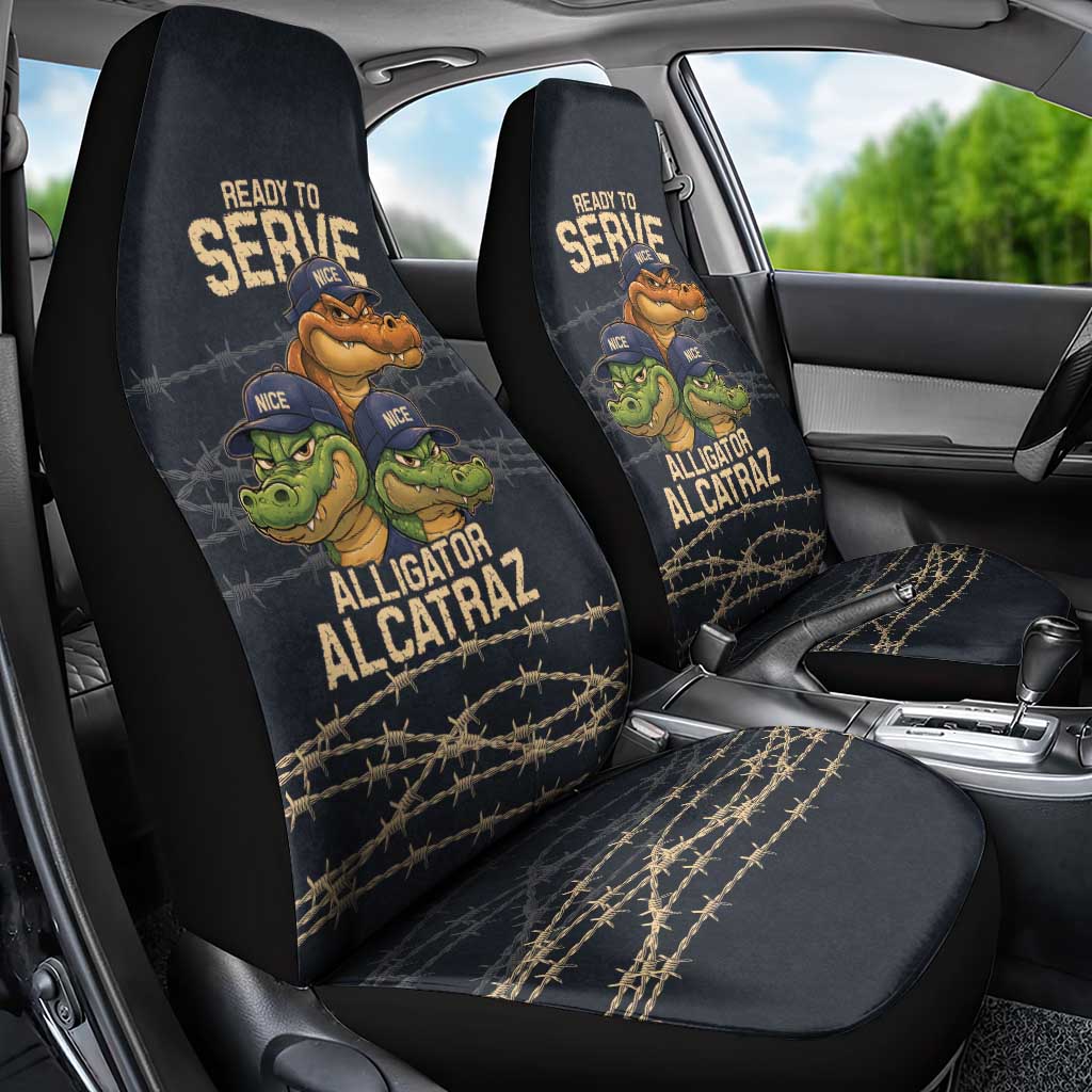 Ready To Serve Alligator Alcatraz Car Seat Cover - Wonder Print Shop
