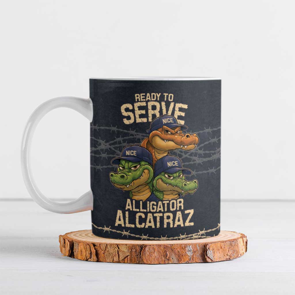 Ready To Serve Alligator Alcatraz Ceramic Mug - Wonder Print Shop
