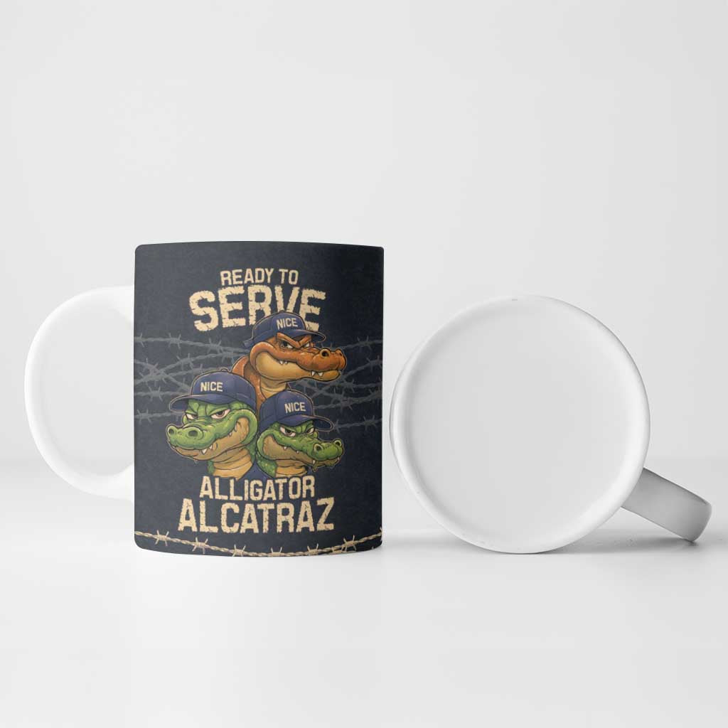 Ready To Serve Alligator Alcatraz Ceramic Mug - Wonder Print Shop