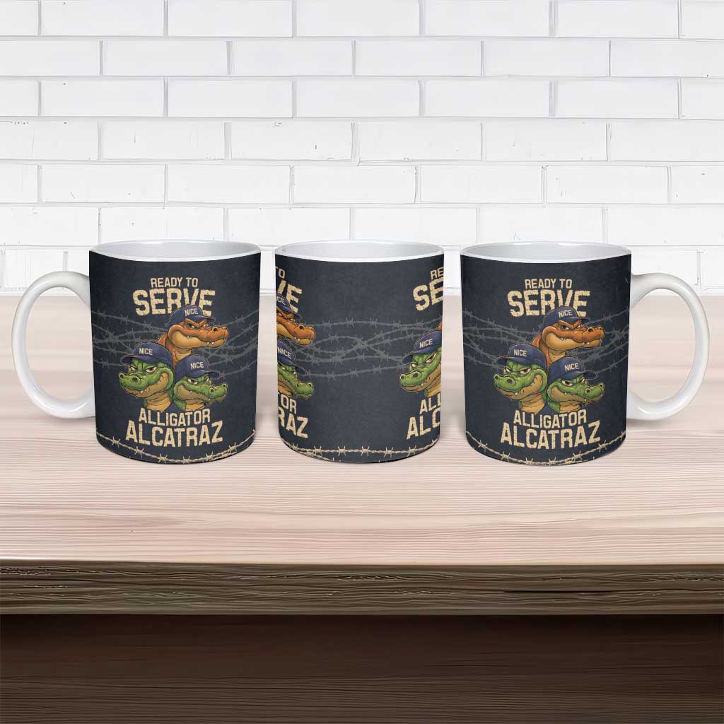 Ready To Serve Alligator Alcatraz Ceramic Mug - Wonder Print Shop