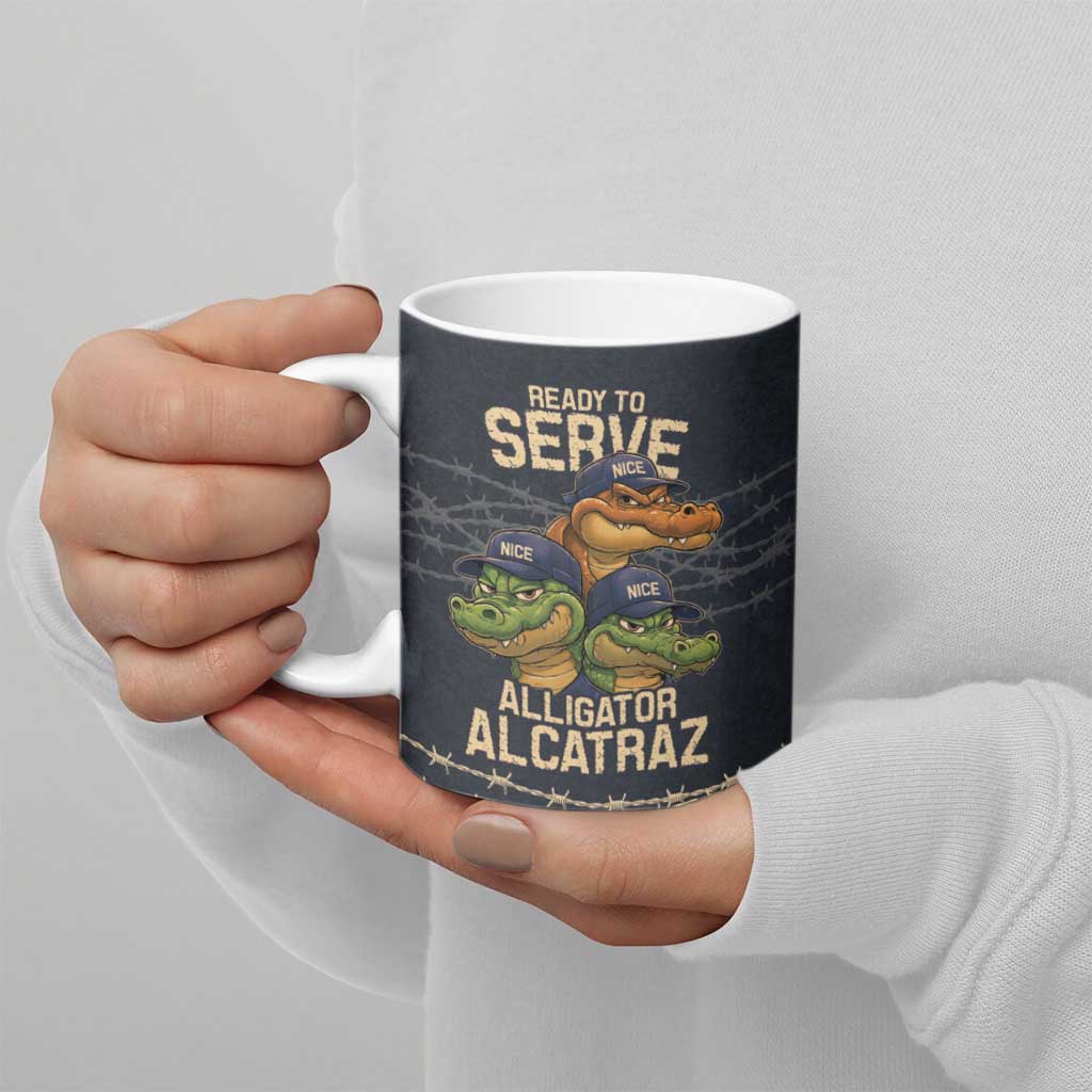 Ready To Serve Alligator Alcatraz Ceramic Mug - Wonder Print Shop
