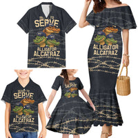 Ready To Serve Alligator Alcatraz Family Matching Mermaid Dress and Hawaiian Shirt - Wonder Print Shop