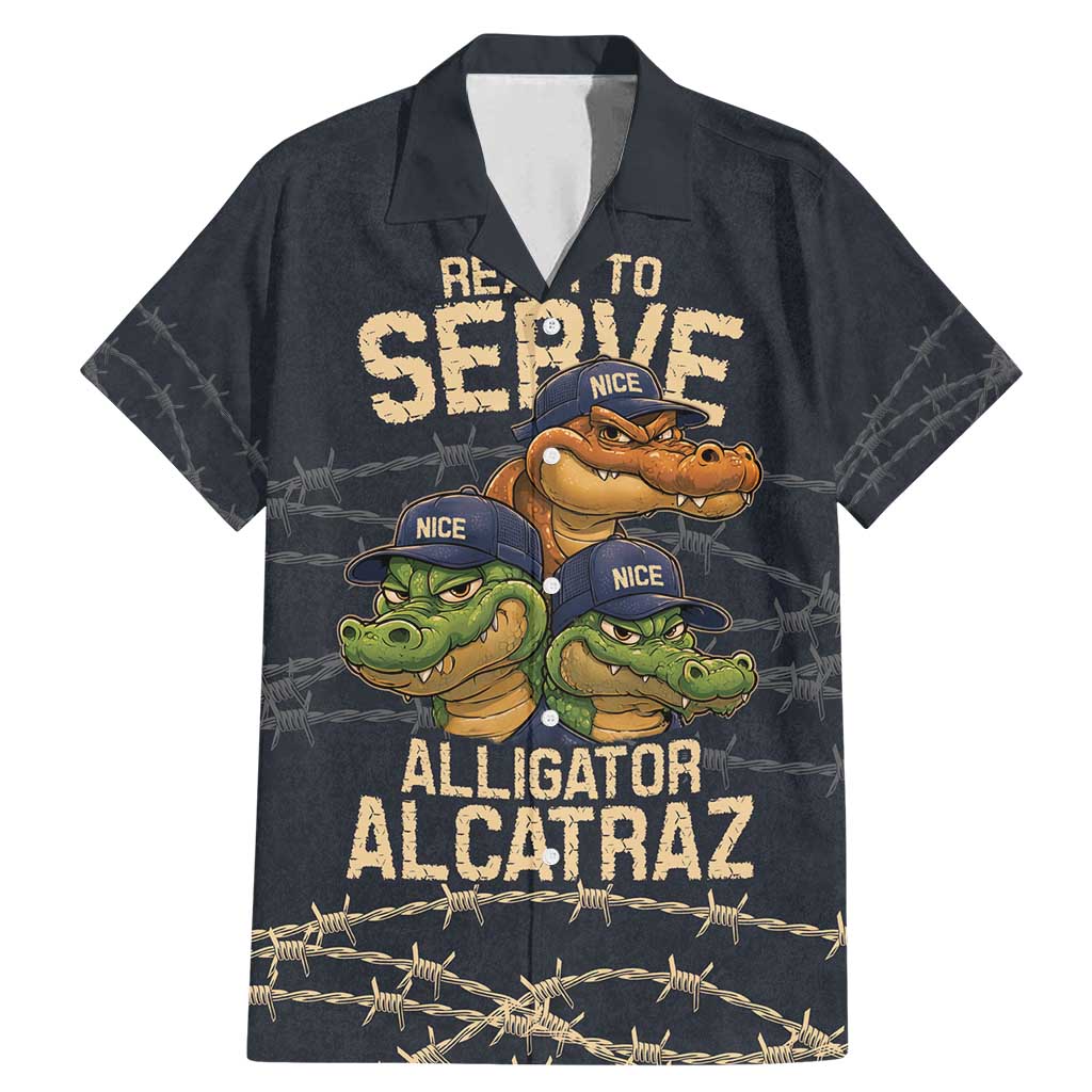 Ready To Serve Alligator Alcatraz Family Matching Mermaid Dress and Hawaiian Shirt - Wonder Print Shop