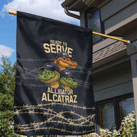 Ready To Serve Alligator Alcatraz Garden Flag - Wonder Print Shop
