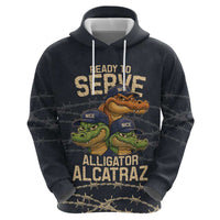 Ready To Serve Alligator Alcatraz Hoodie - Wonder Print Shop