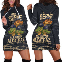 Ready To Serve Alligator Alcatraz Hoodie Dress - Wonder Print Shop
