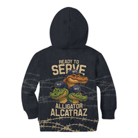 Ready To Serve Alligator Alcatraz Kid Hoodie - Wonder Print Shop