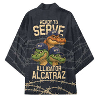Ready To Serve Alligator Alcatraz Kimono - Wonder Print Shop