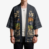 Ready To Serve Alligator Alcatraz Kimono - Wonder Print Shop