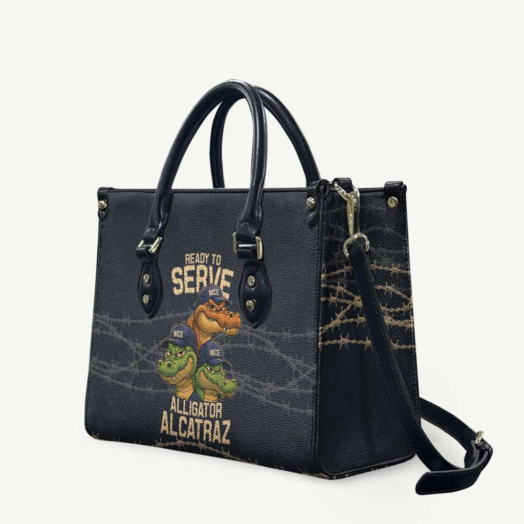 Ready To Serve Alligator Alcatraz Leather Bag - Wonder Print Shop