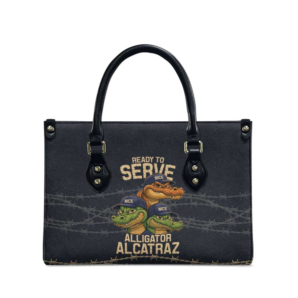 Ready To Serve Alligator Alcatraz Leather Bag - Wonder Print Shop