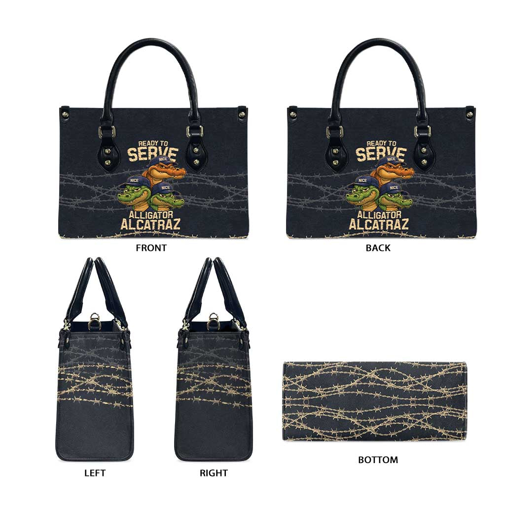 Ready To Serve Alligator Alcatraz Leather Bag - Wonder Print Shop