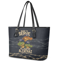 Ready To Serve Alligator Alcatraz Leather Tote Bag - Wonder Print Shop