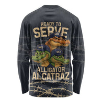 Ready To Serve Alligator Alcatraz Long Sleeve Shirt - Wonder Print Shop