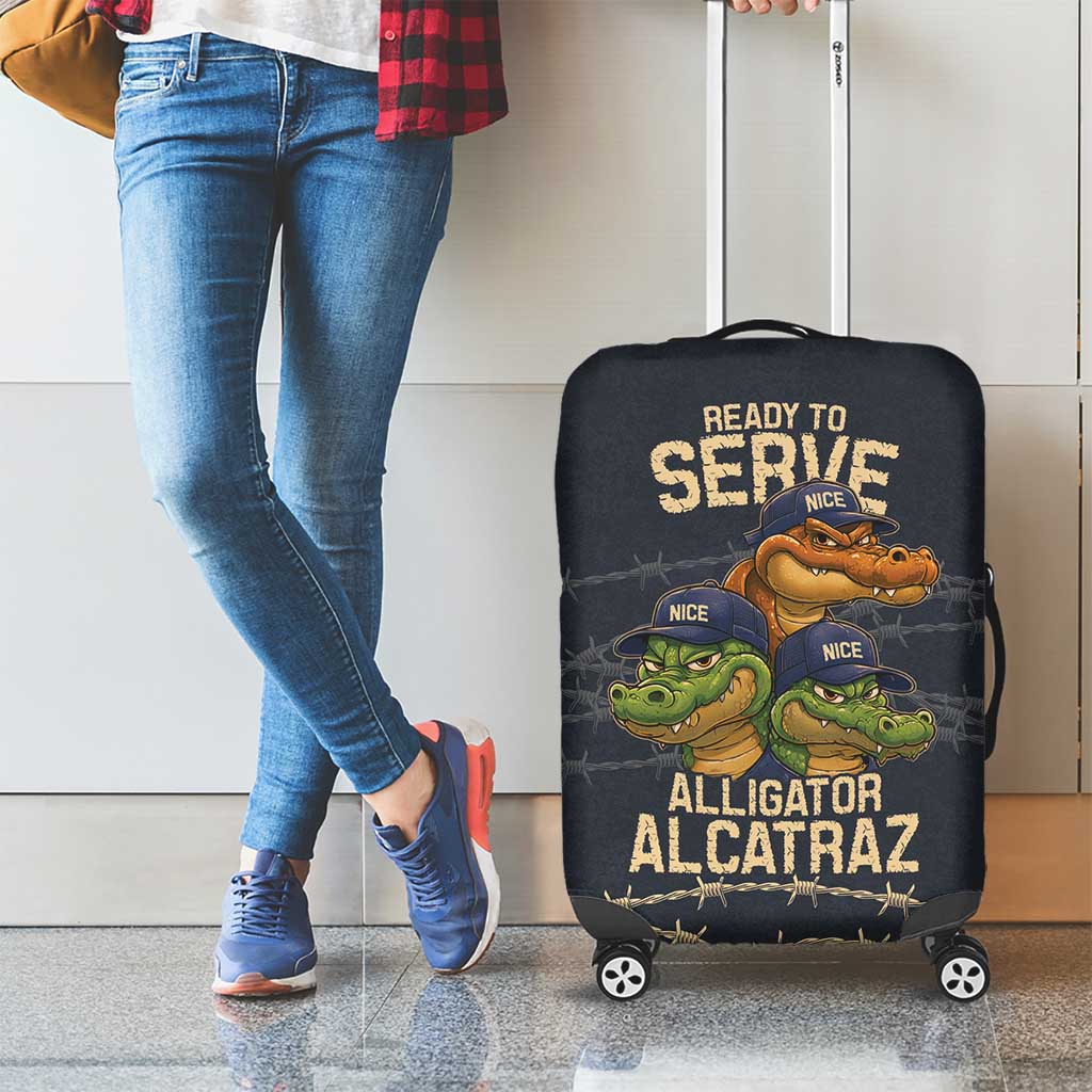 Ready To Serve Alligator Alcatraz Luggage Cover - Wonder Print Shop