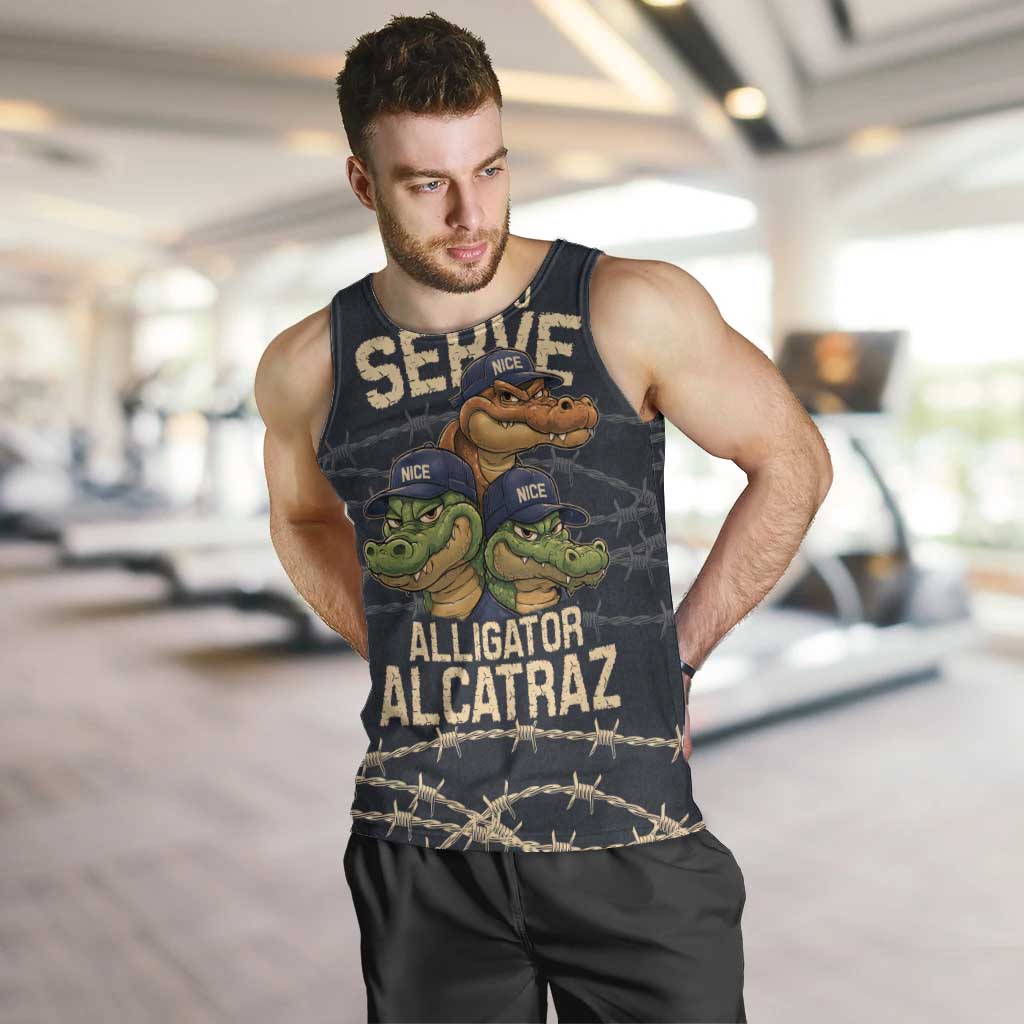 Ready To Serve Alligator Alcatraz Men Tank Top - Wonder Print Shop