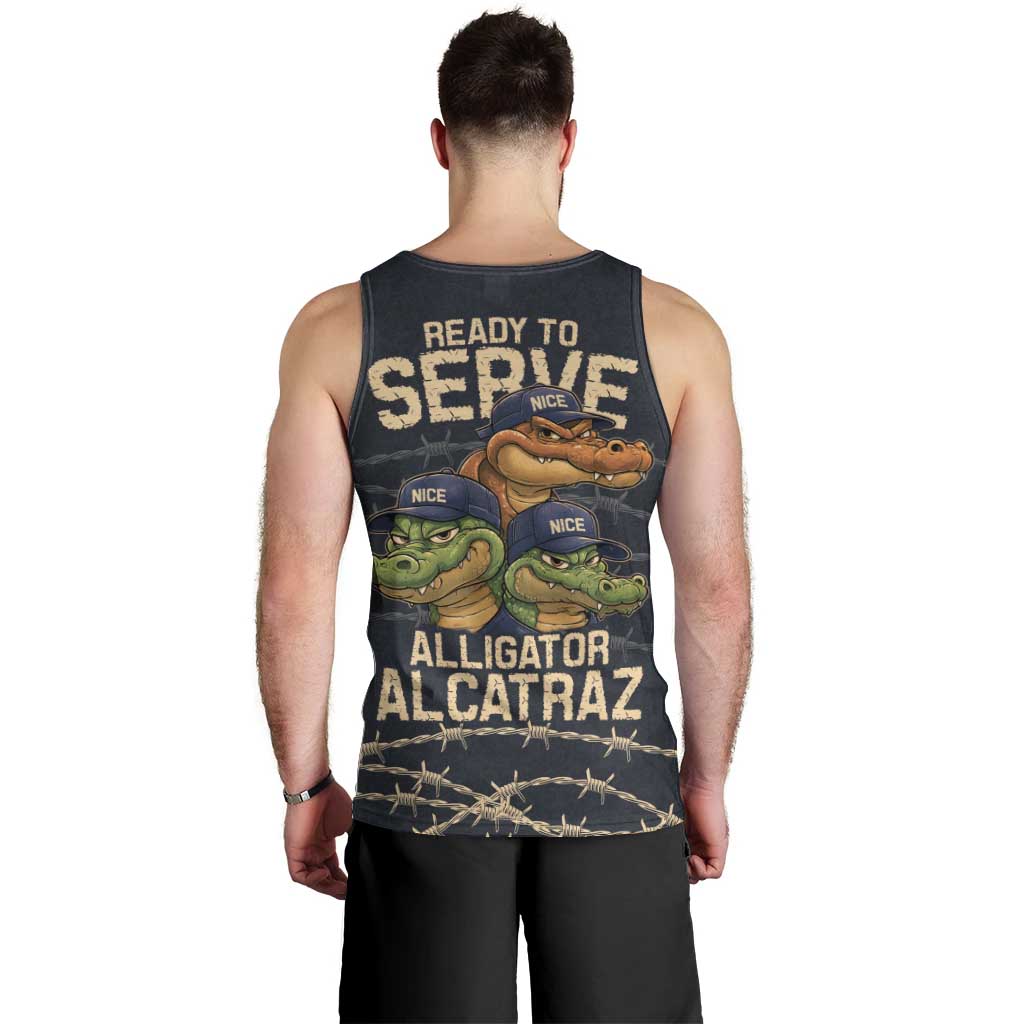Ready To Serve Alligator Alcatraz Men Tank Top - Wonder Print Shop