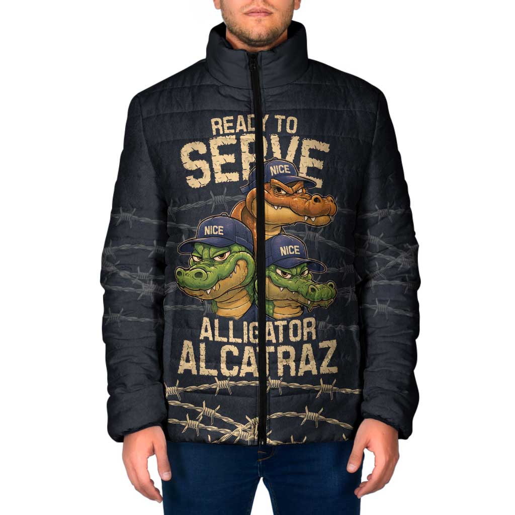 Ready To Serve Alligator Alcatraz Padded Jacket - Wonder Print Shop