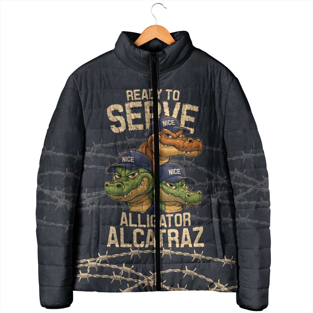 Ready To Serve Alligator Alcatraz Padded Jacket - Wonder Print Shop
