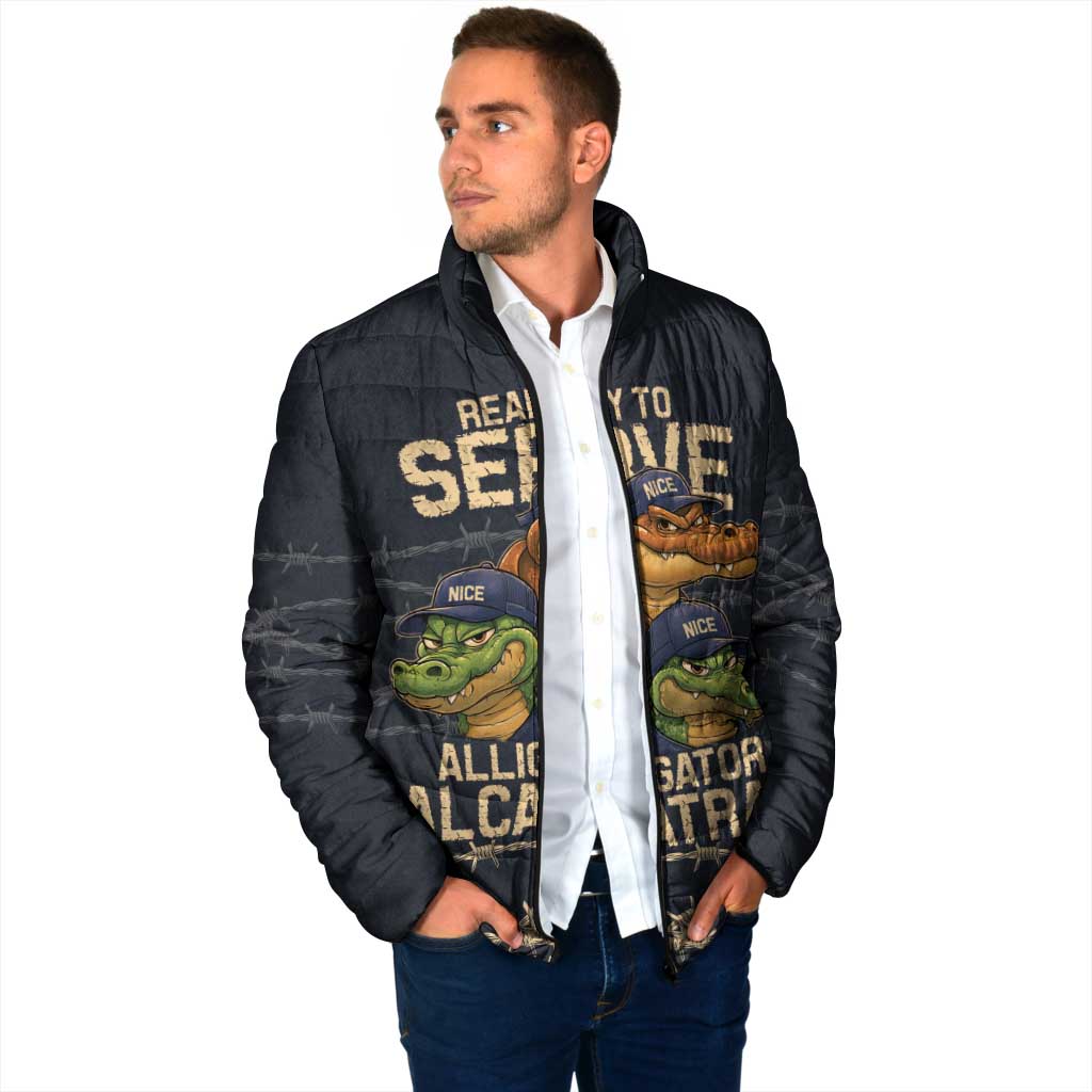 Ready To Serve Alligator Alcatraz Padded Jacket - Wonder Print Shop