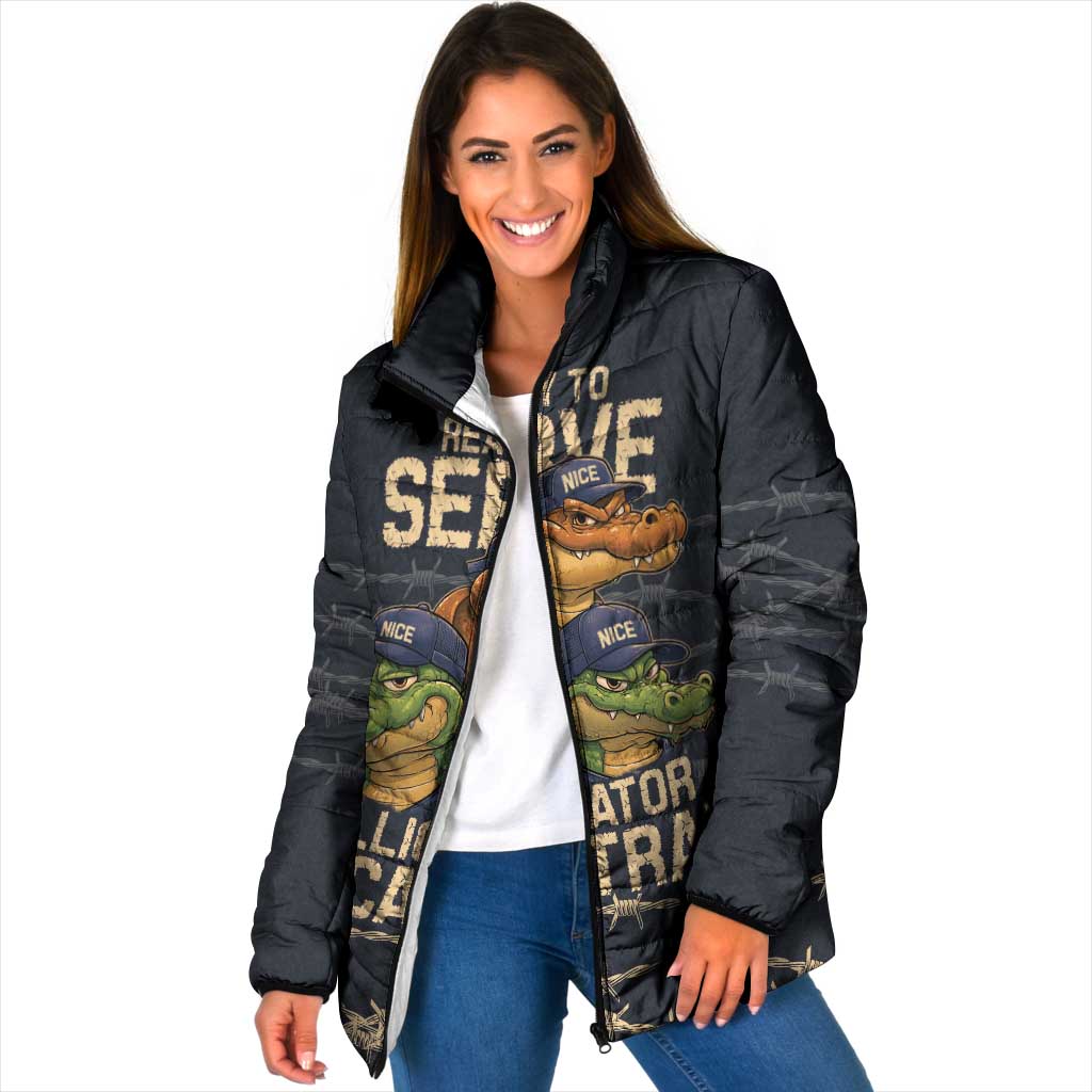 Ready To Serve Alligator Alcatraz Padded Jacket - Wonder Print Shop