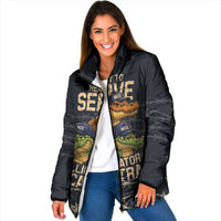 Ready To Serve Alligator Alcatraz Padded Jacket - Wonder Print Shop