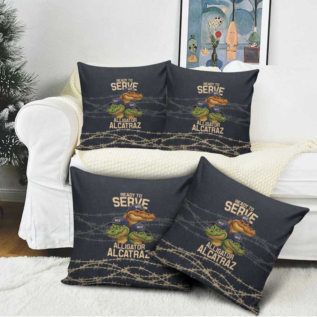 Ready To Serve Alligator Alcatraz Pillow Cover - Wonder Print Shop